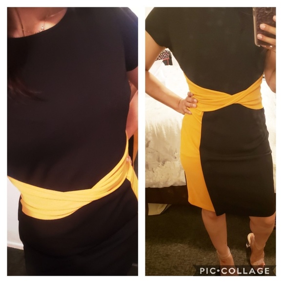 ❤ 3x$30 Color Block Twist Front Dress NWOT ❤ - Picture 1 of 3